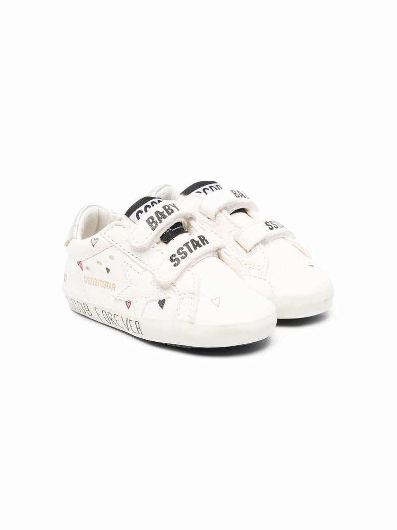 Babies' Superstar Touch-strap Sneakers In White