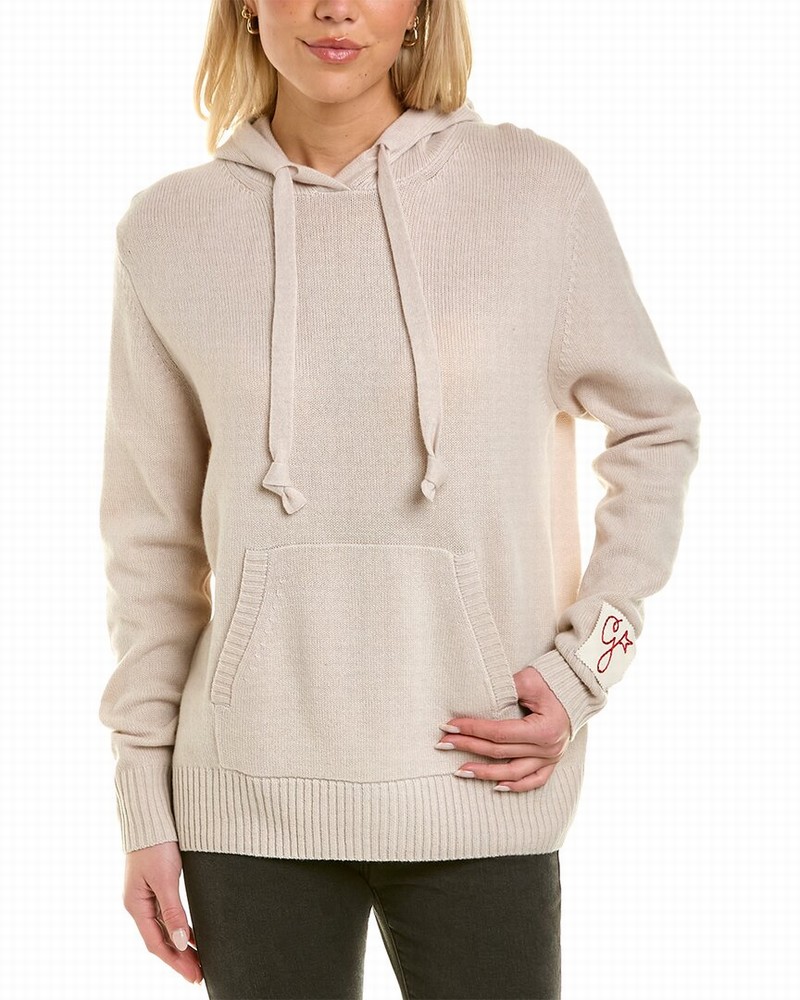 Golden Cashmere Hoodie In Beige