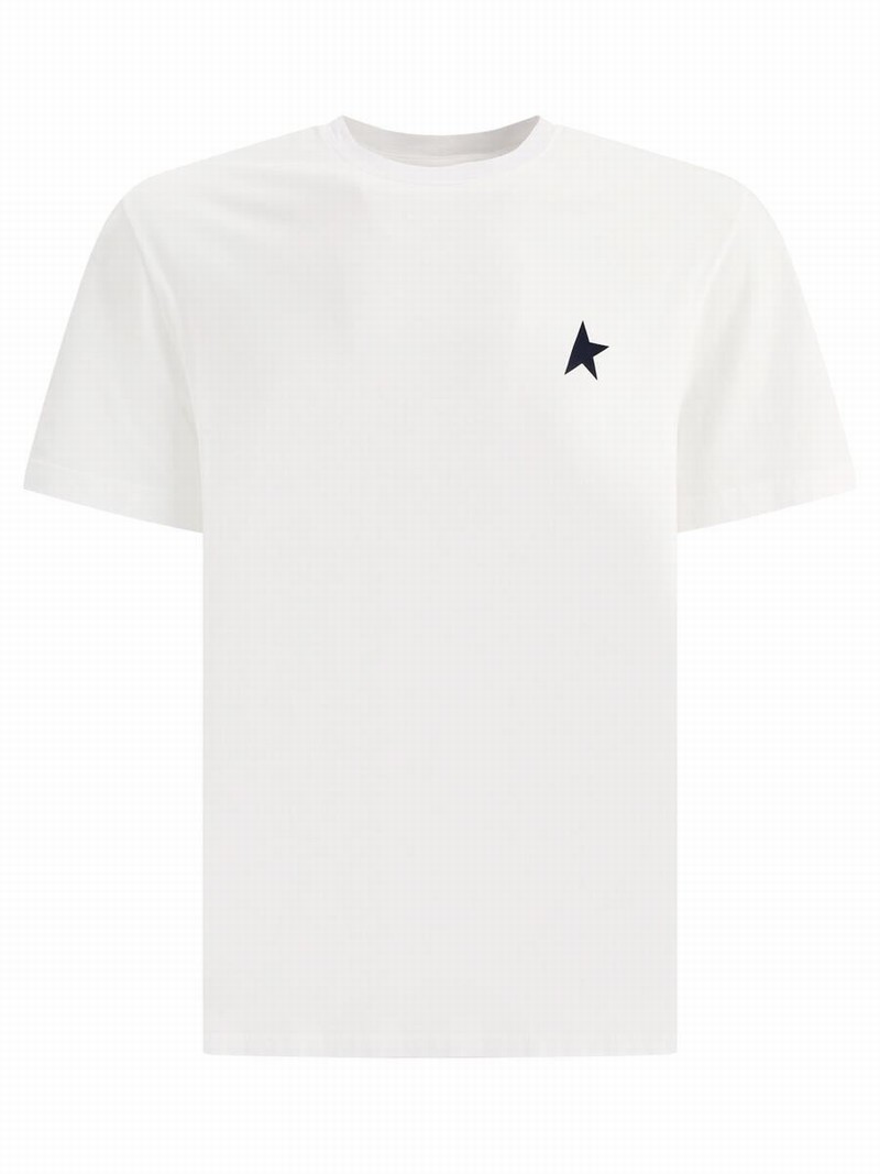 "blue Star" T-shirt In White