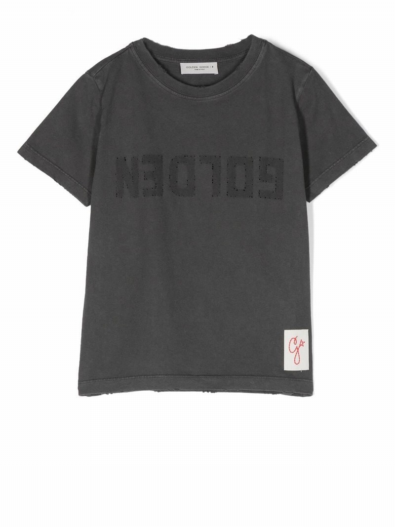 Kids' Logo-print Short-sleeved T-shirt In Grigio