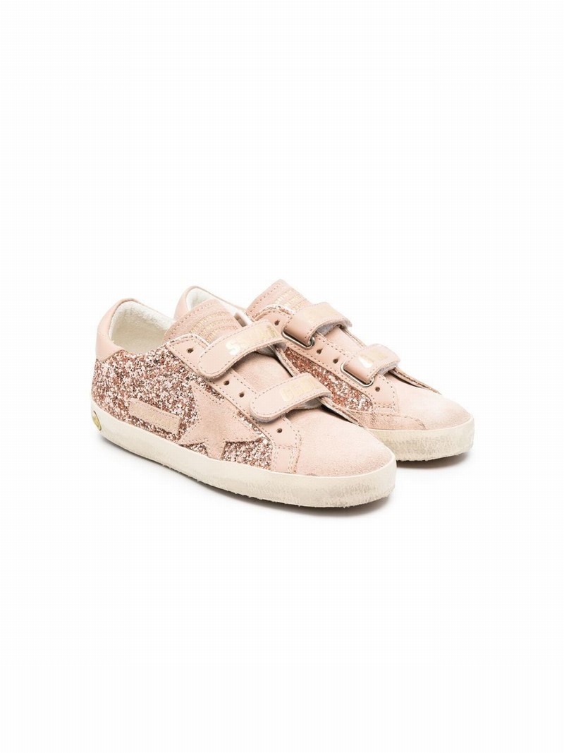 Kids' Old School Touch-strap Sneakers In Neutrals