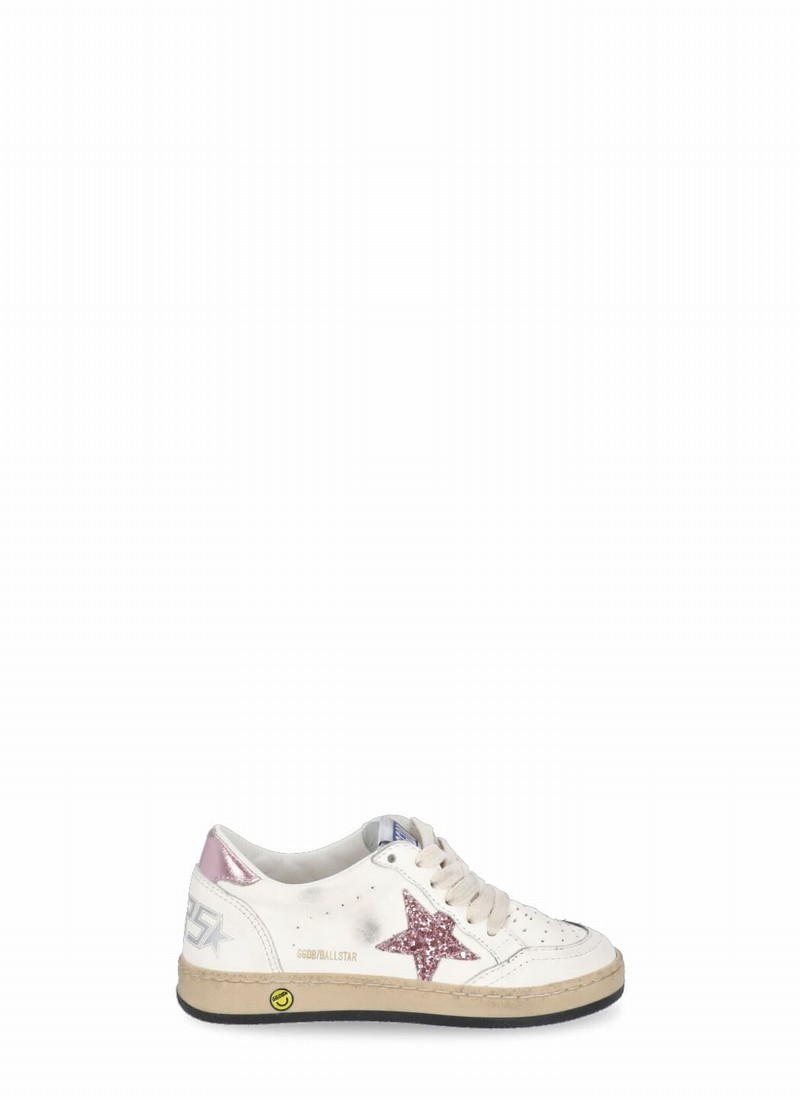 Kids' Ballstar Sneakers In White/bubblegum/lilac