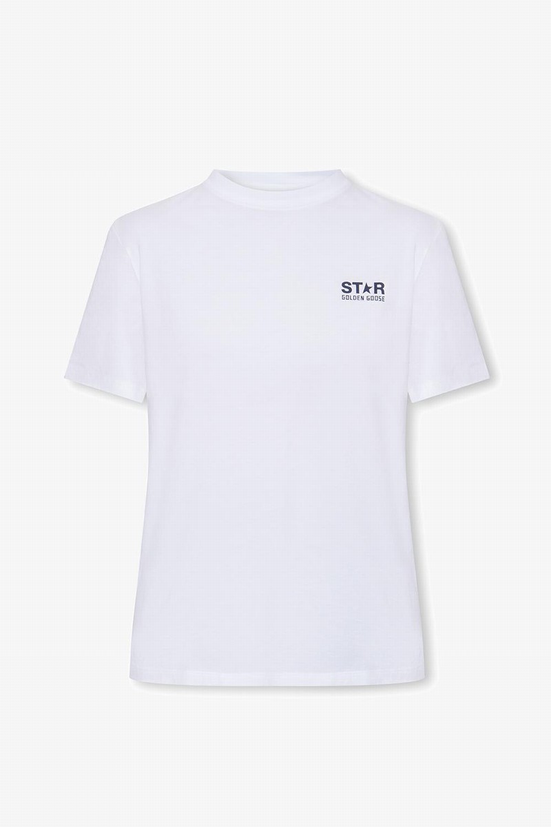 T-shirt With Logo In Bianco