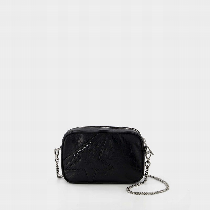 Tasche Star Mini Aus Schwarzem Leder In Black