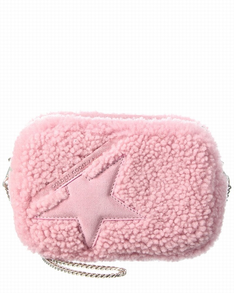 Mini Star Mini Shearling Crossbody In Pink