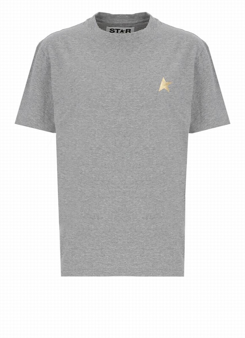 T-shirts And Polos In Medium Grey Melange/gold