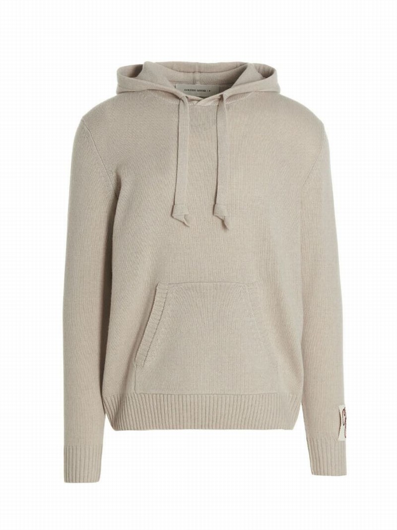 Cachemire And Cachemire Blend Hooded Sweater In Beige