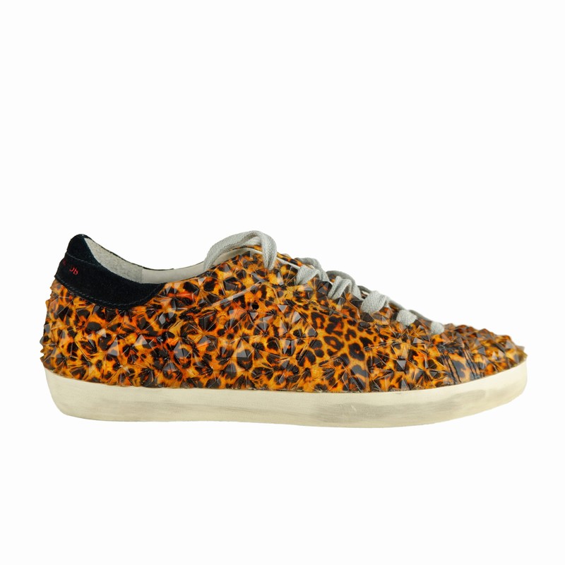 Orange Leather Women's Sneaker