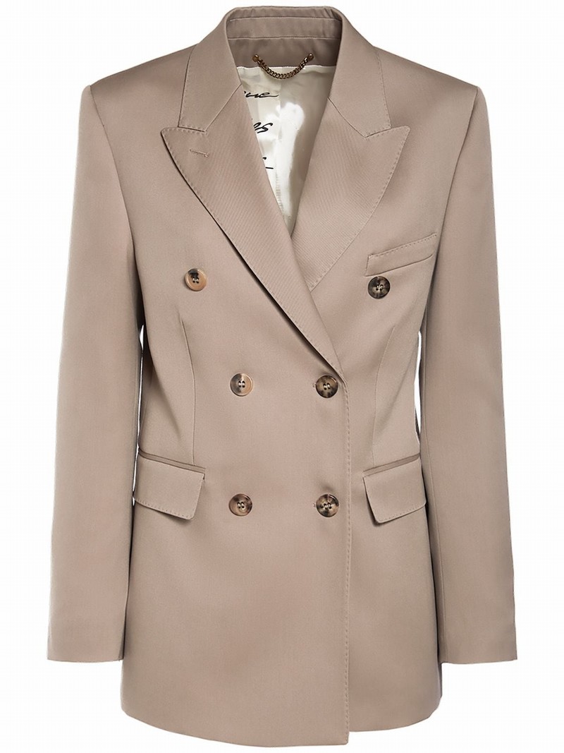 Journey Wool Blazer In Beige