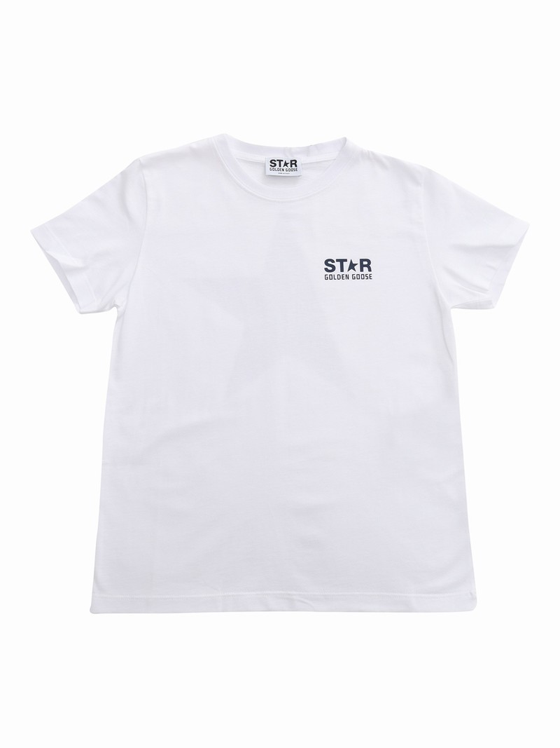 Kids' Star T-shirt In Bianco