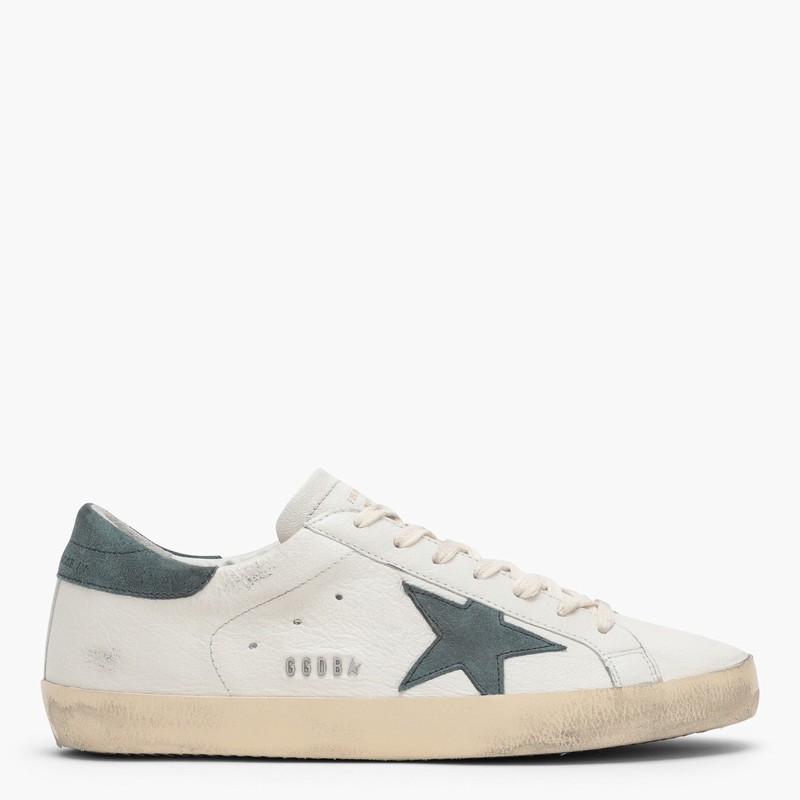 Deluxe Brand White/bottle Green Super-star Sneakers