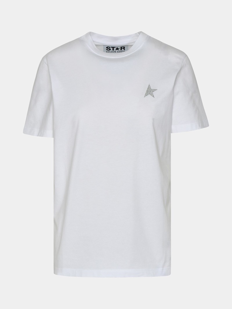 Kids' T-shirt Star Mini Logo Argento In White