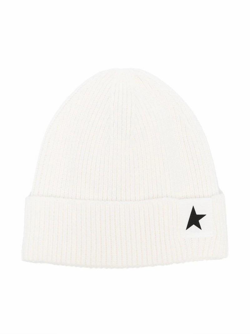 Kids Logo Tag Rib Knit Beanie In Multi-colored