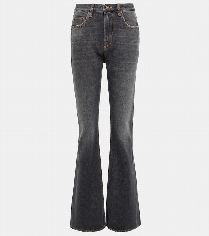 Mid-rise Straight-leg Jeans In Black