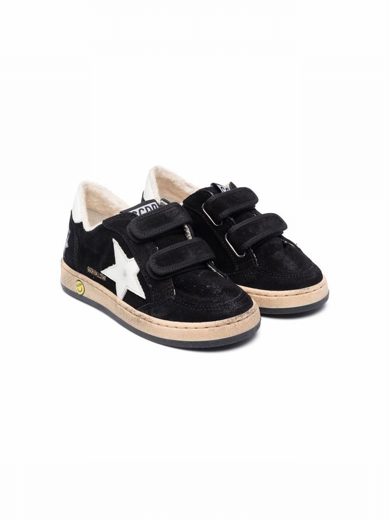 Kids' Ball Star Touch-strap Sneakers In Black