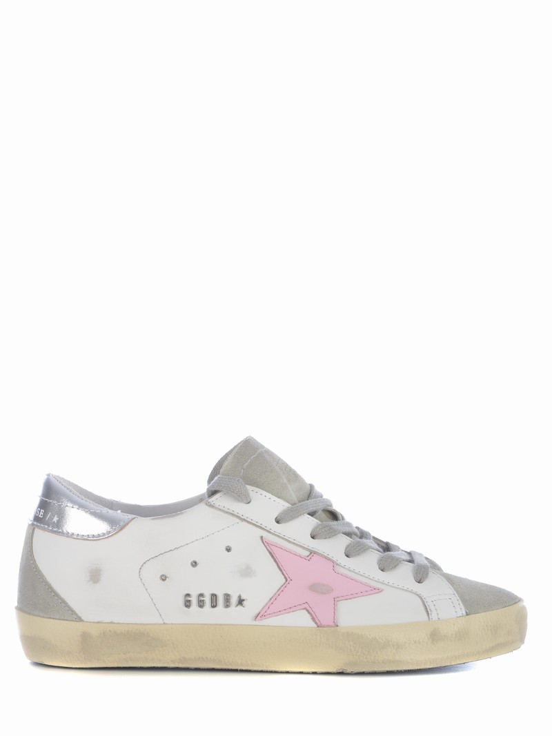 Sneakers Super Star In Leather In Bianco