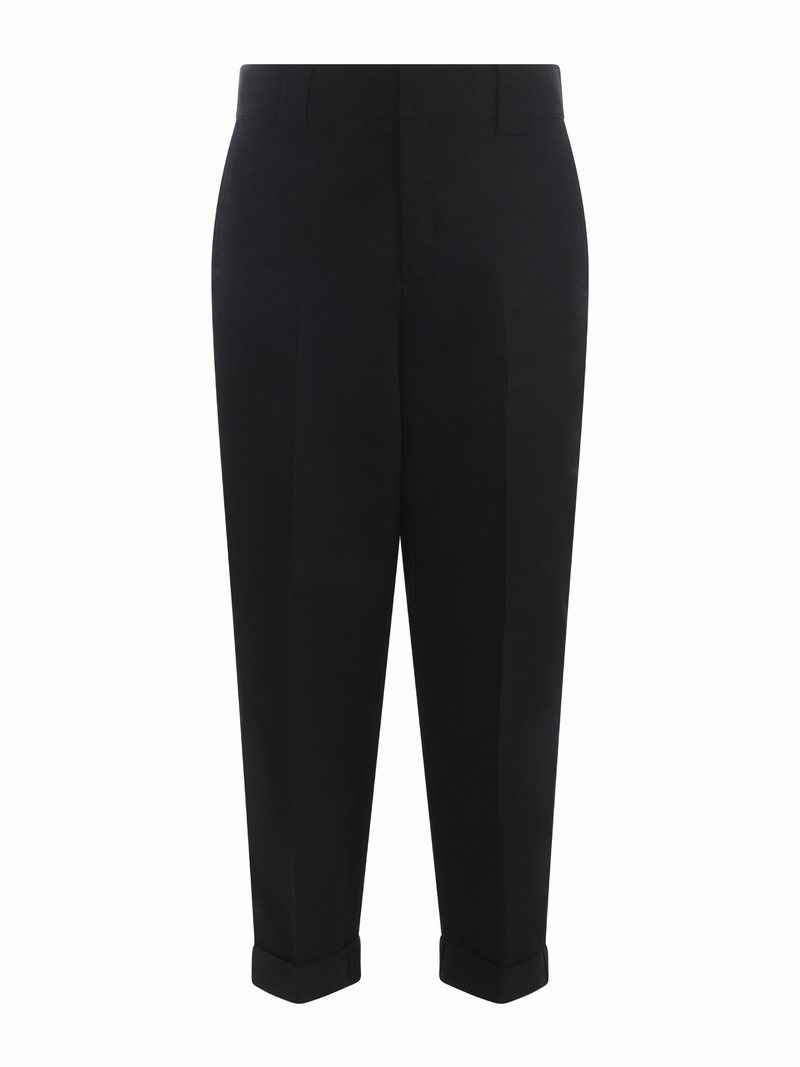 Trousers Star In Cotton Blend In Nero