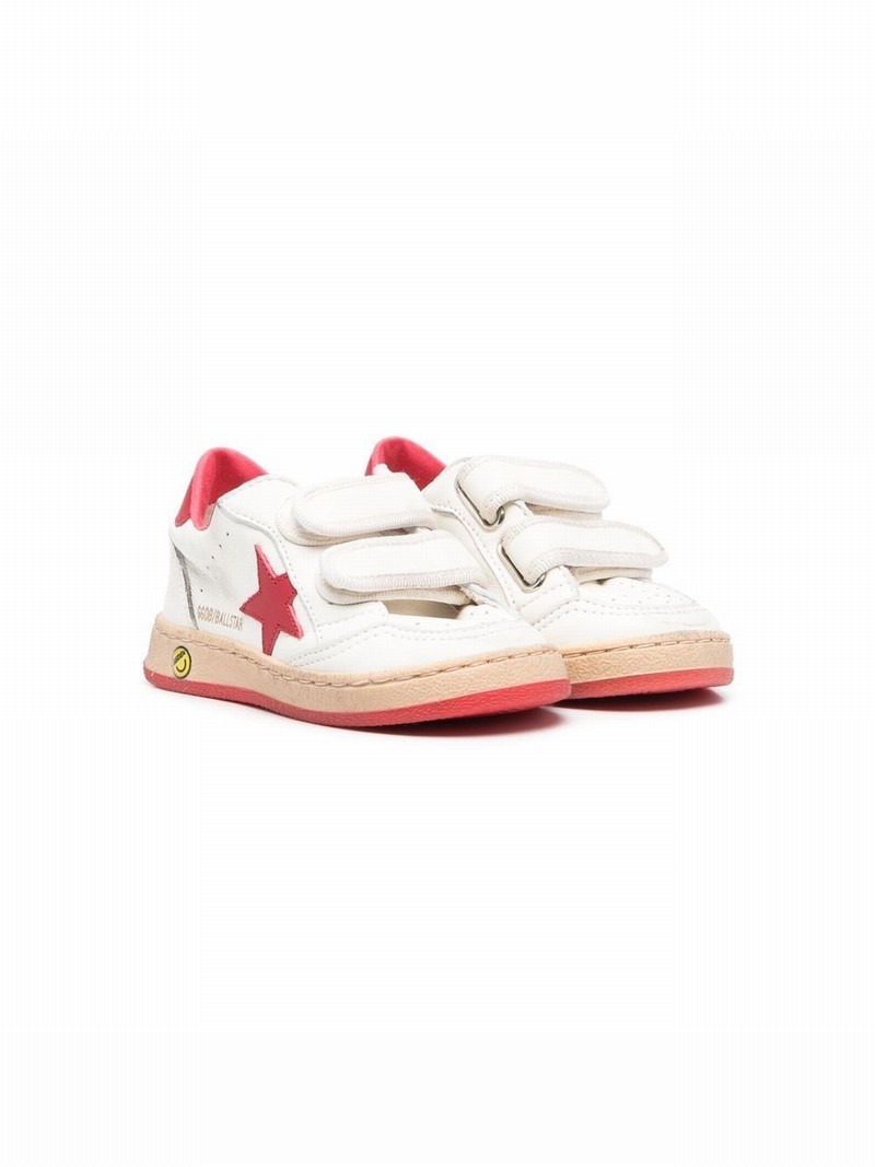 Kids' Ball Star Touch-strap Sneakers In White