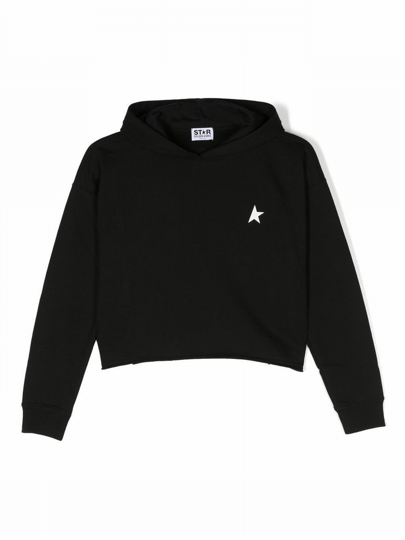 Kids' Logo-patched Hoodie In Black