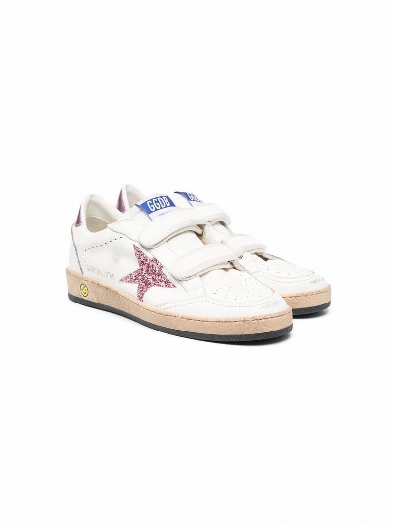 Kids' Ball Star Touch-strap Sneakers In White