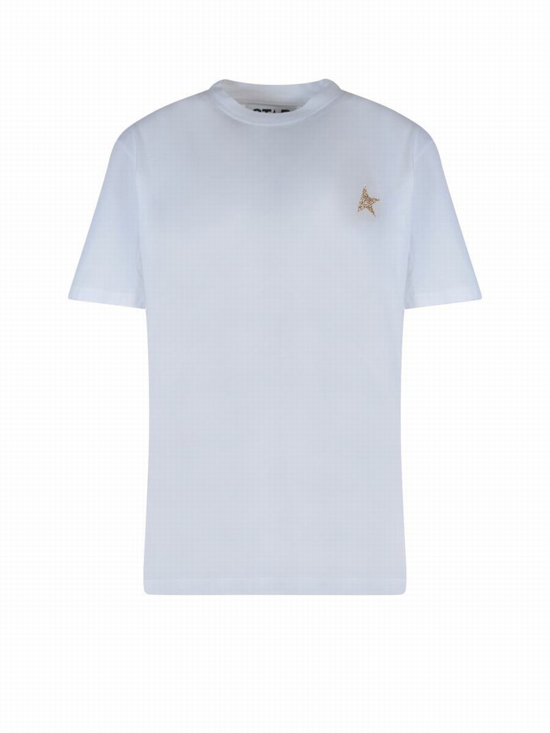 Deluxe Brand Star Printed Crewneck T In White