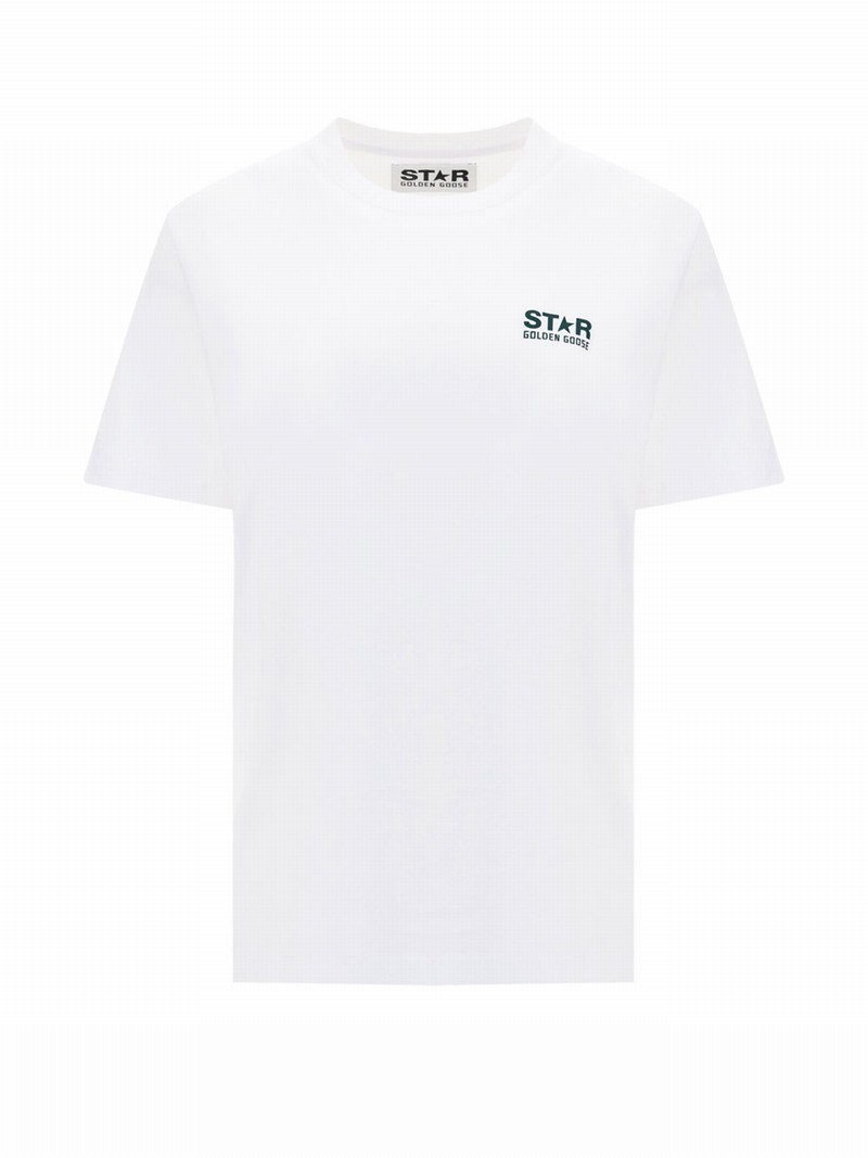 T-shirt In Optic White/green