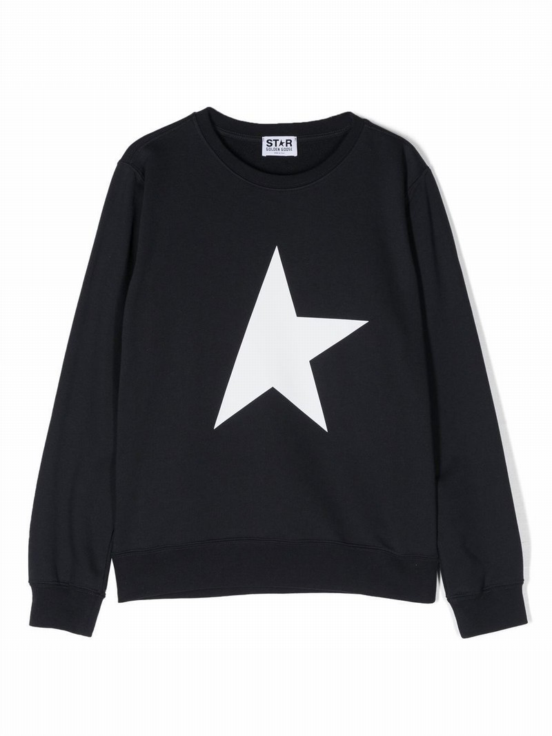 Kids' Little Boy's & Boy's Star Graphic Crewneck Sweatshirt In Blue