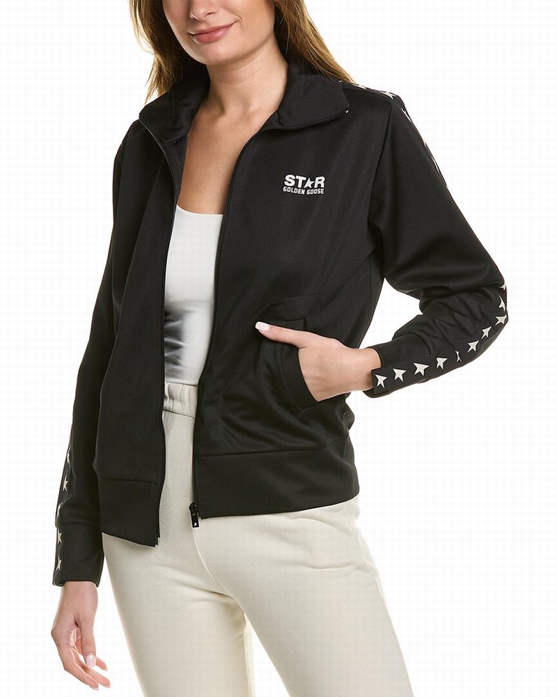 Star Zip Track Jacket In Black