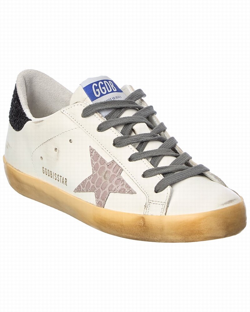 Superstar Leather Sneaker In Bianco