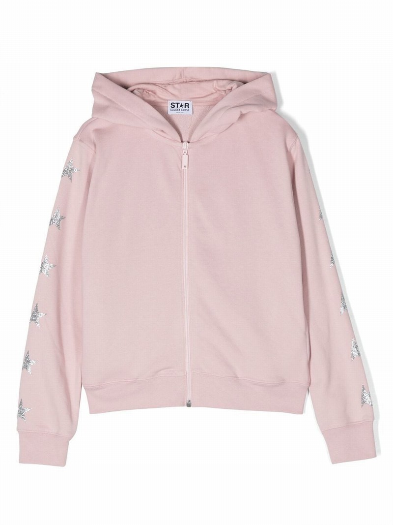 Kids' Printed-sleeves Track Jacket In Rosa