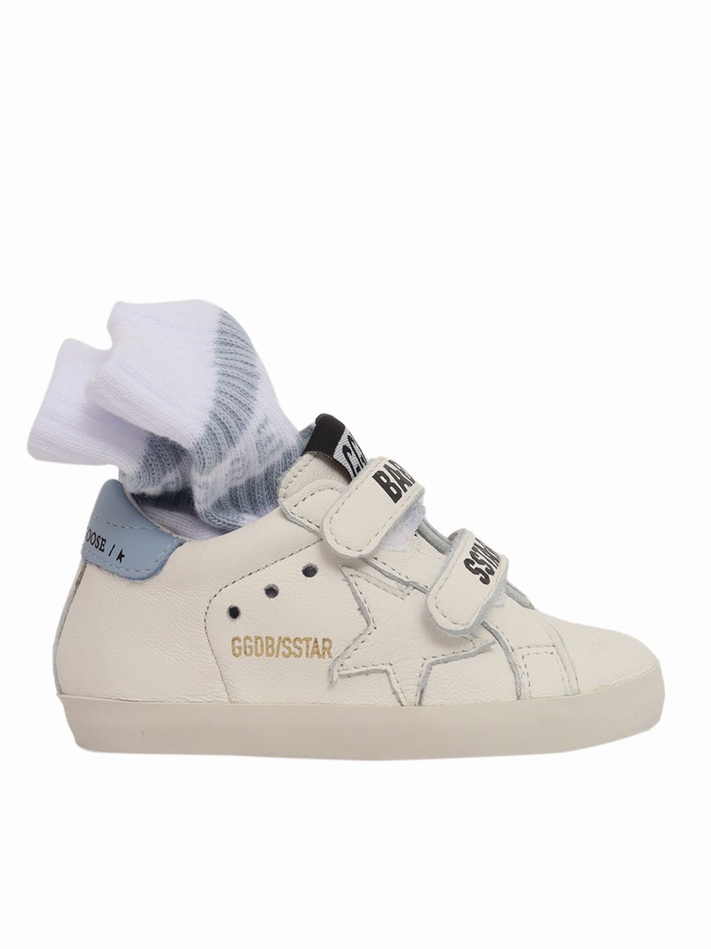 Kids' Baby Star Sneakers Set In White