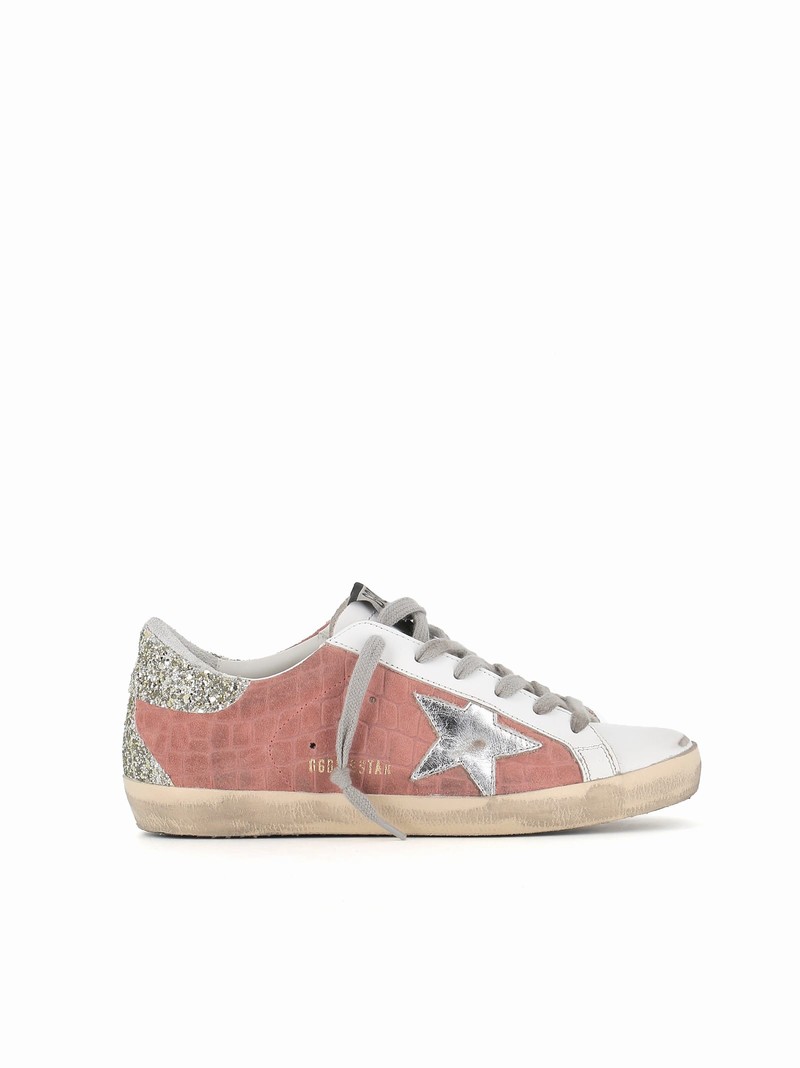 Sneaker Superstar In Rosa/bianco/argento