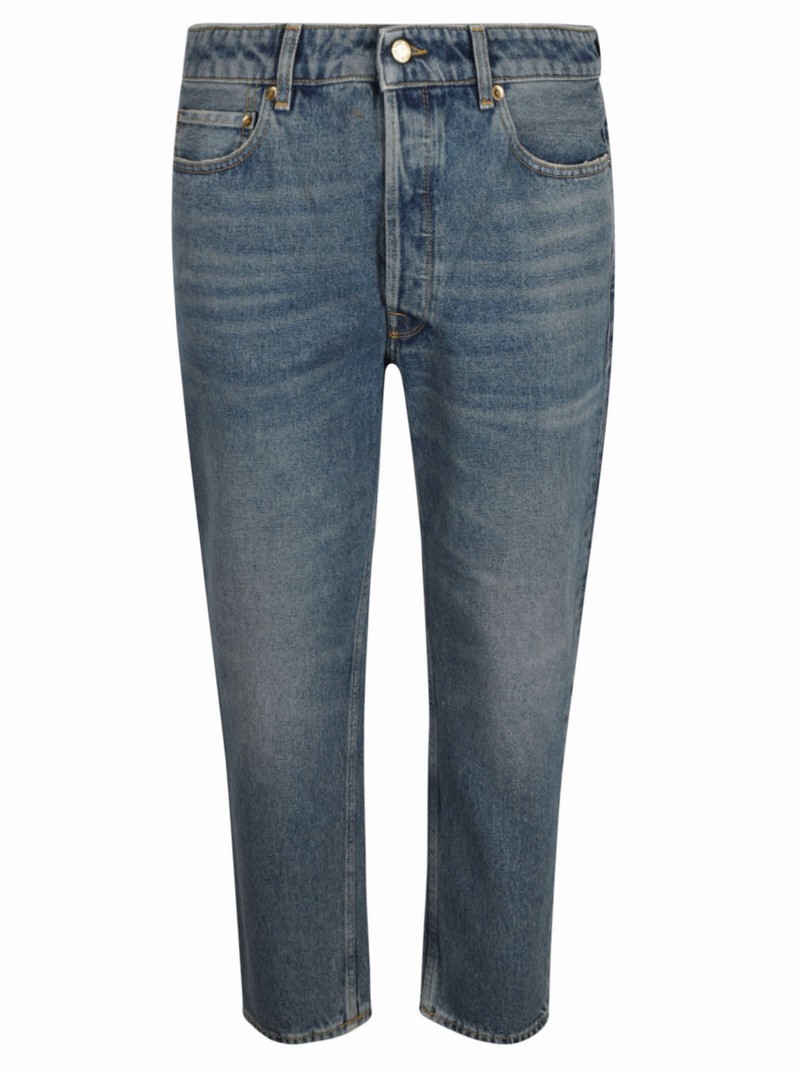 Medium Happy Stone Washed Jeans In Blue