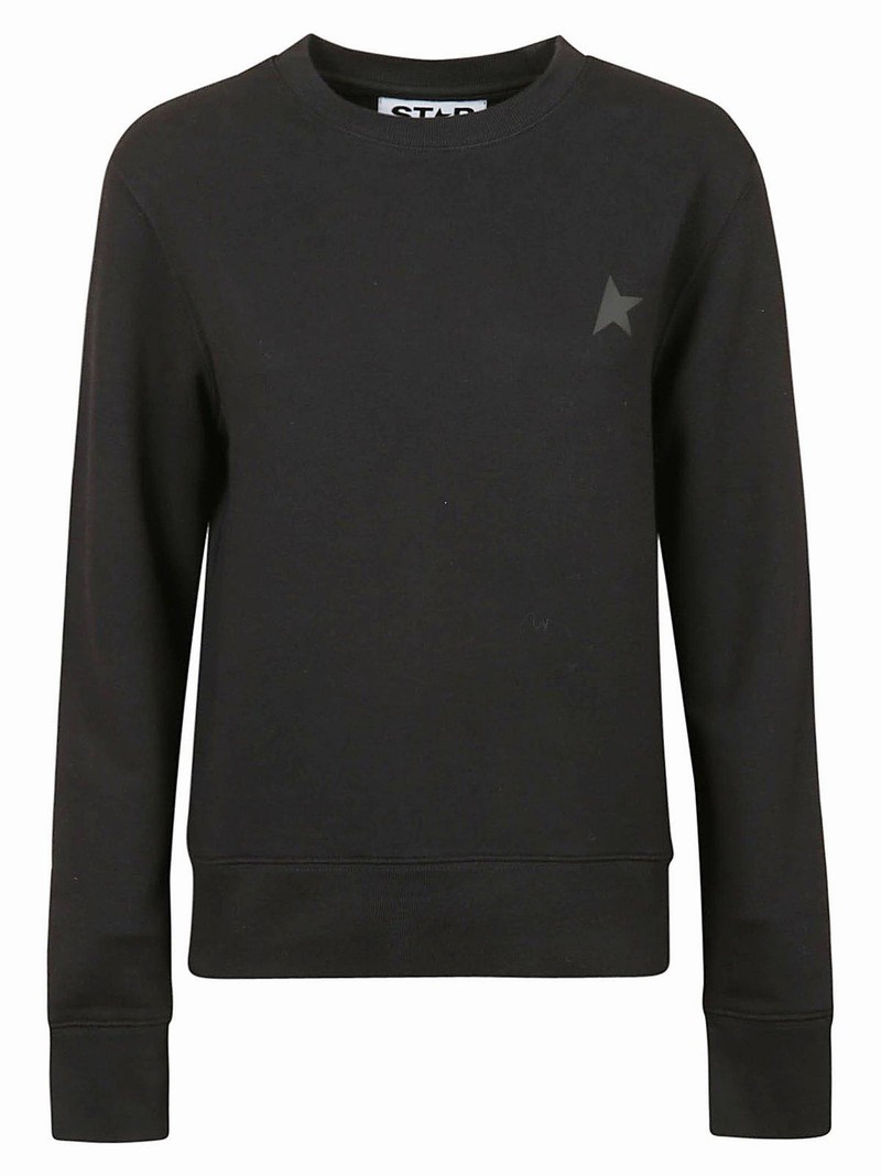 Star Printed Crewneck Sweatshirt In Black