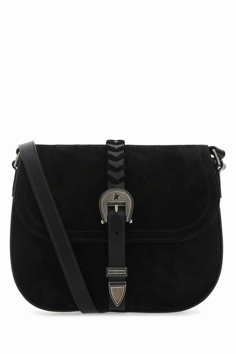 Buckle Fastened Crossbody Bag In Black