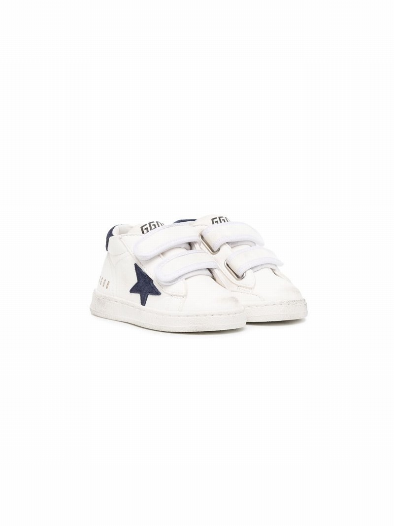 Babies' June Star Touch-strap High-top Sneakers In White