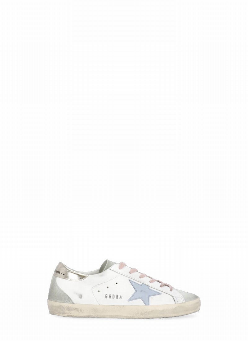 Super-star Classic Sneakers In White/ice/powder Blue/platinum