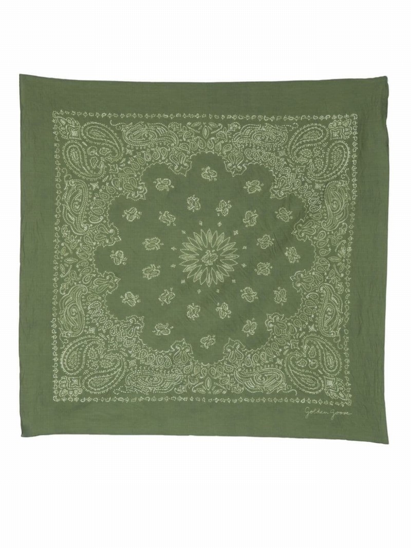 Paisley-print Foulard In Green