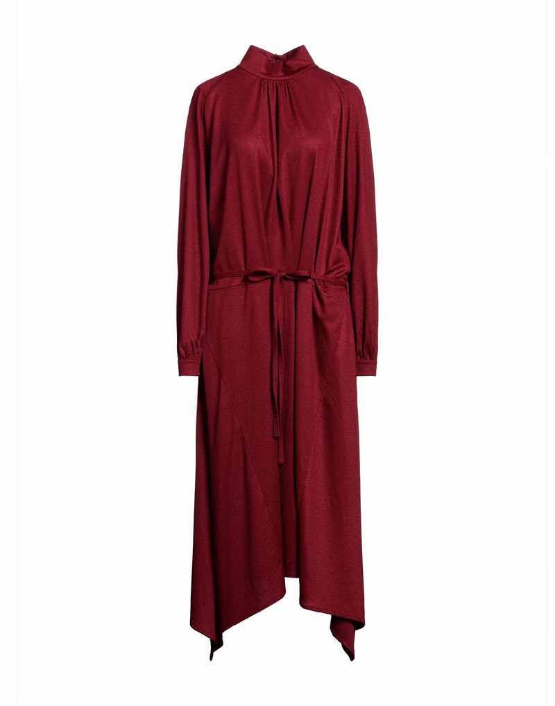 Deluxe Brand Midi Dresses In Burgundy