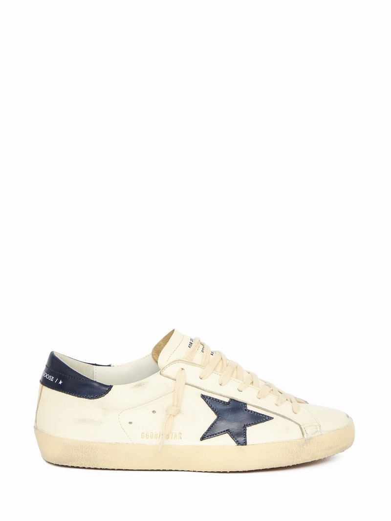 Super-star Sneakers In Beige/blu