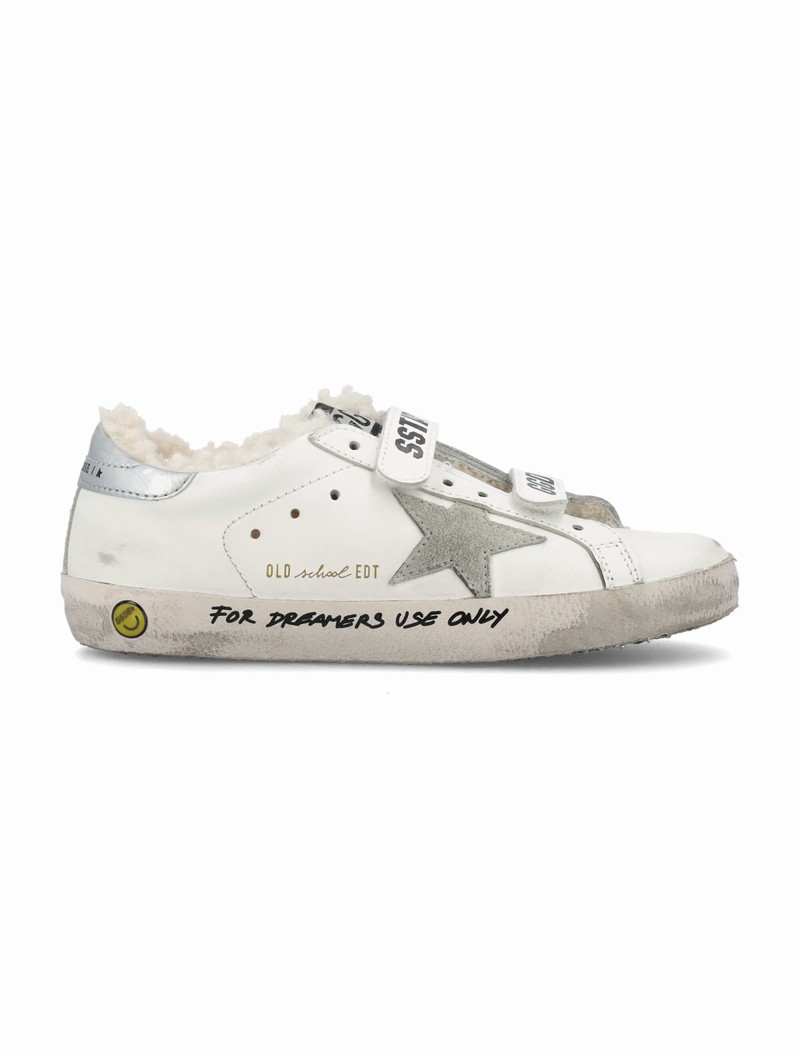 Kids' Old School Sneakers In White/ice