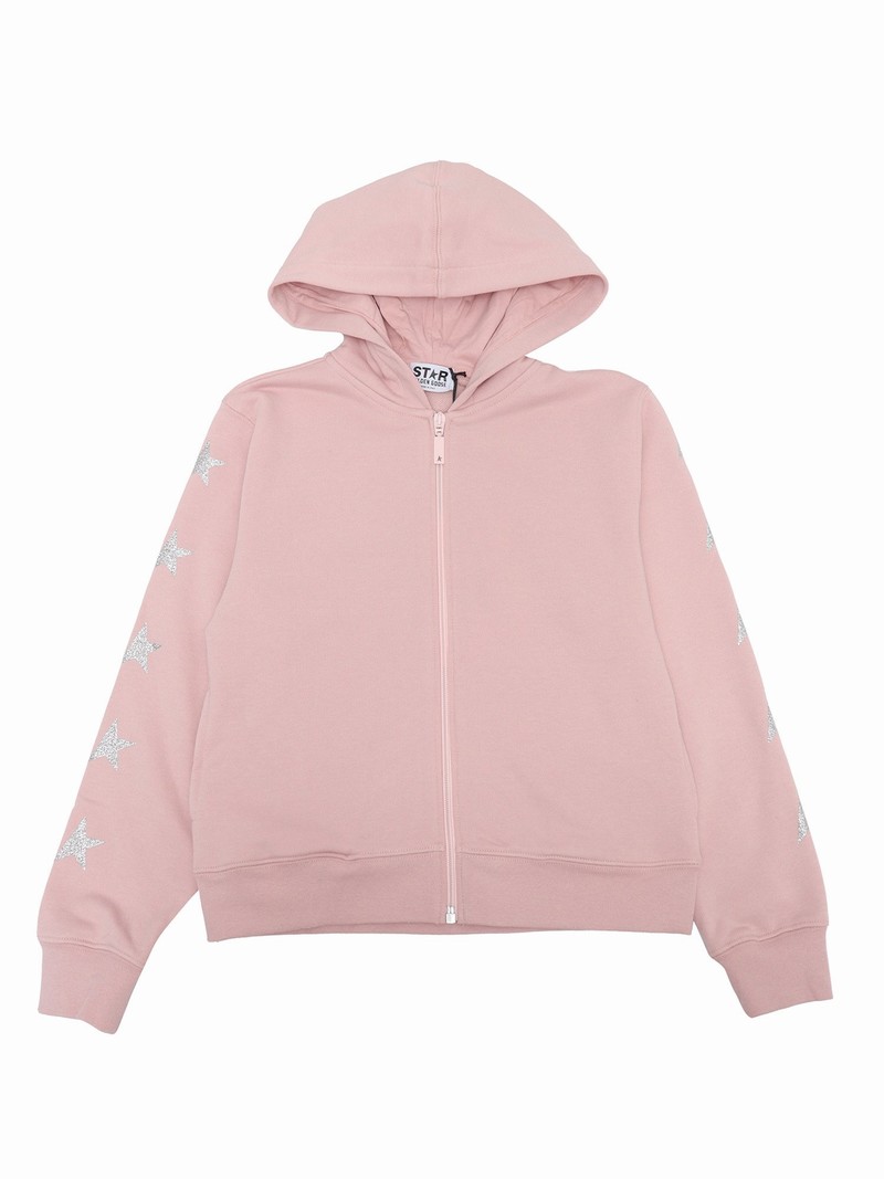 Glitter Star Sweatshirt In Pink