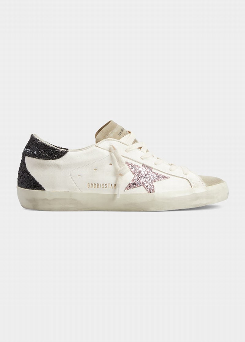 Superstar Suede Glitter Low-top Sneakers In Creamtaupemauve P