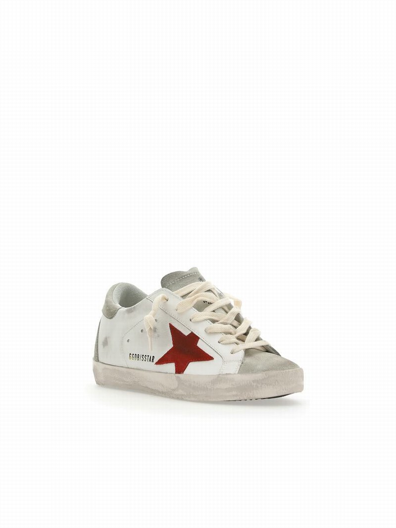 Sneakers Super Star In Leather In White/ice/red