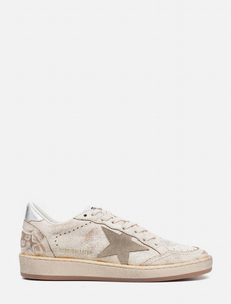 Sneakers In Beige/taupe/silver