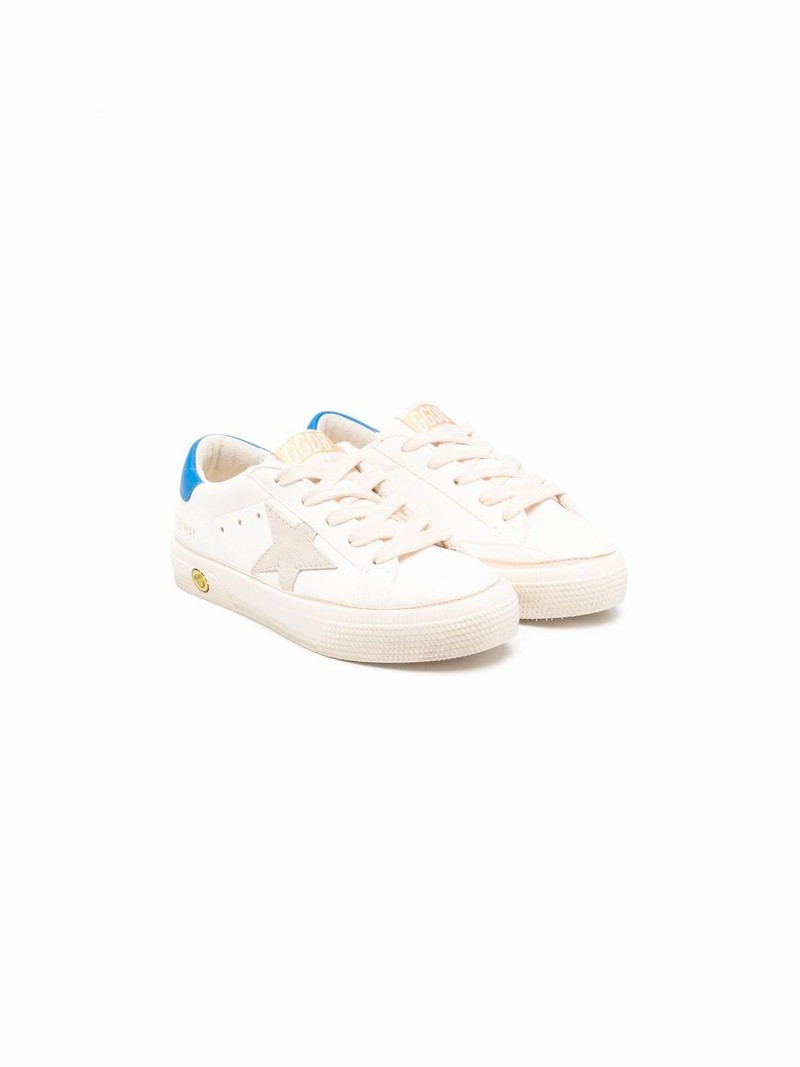 Kids' Boys White Leather Sneakers