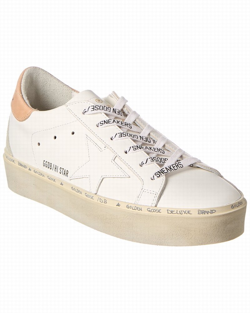 Star Patch Leather Sneaker In White