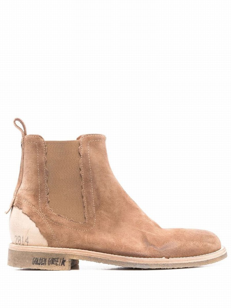 John Leather Chelsea Boots In Brown