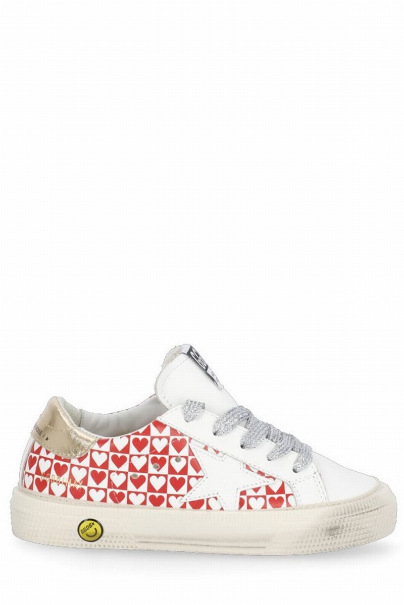 Kids May Heart Printed Sneakers In Multi