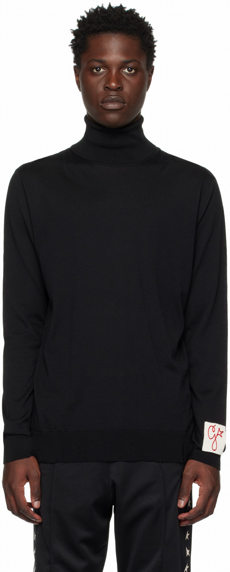 Black Patch Turtleneck In 90100 Black